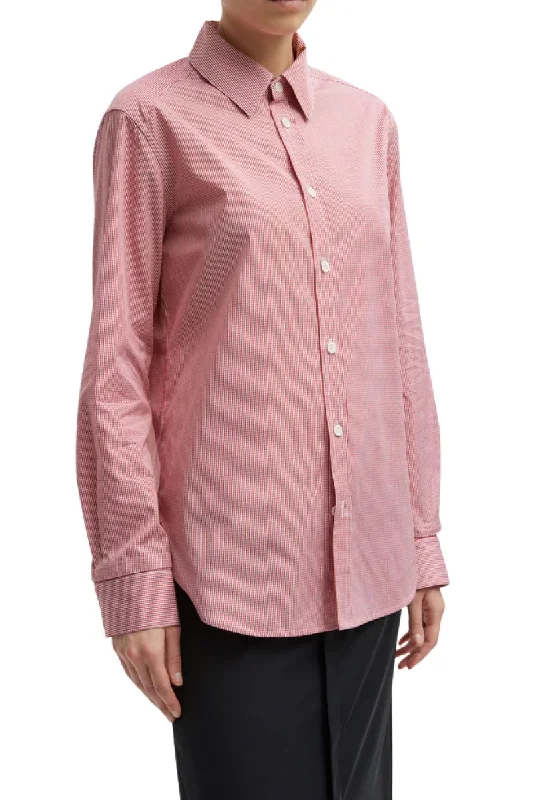Mini Check Slim Shirt Rayon Fabric Velvet Fabric Corduroy Fabric