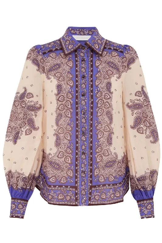 Maxine Blouson Shirt Collared Crew Neck Turtle Neck