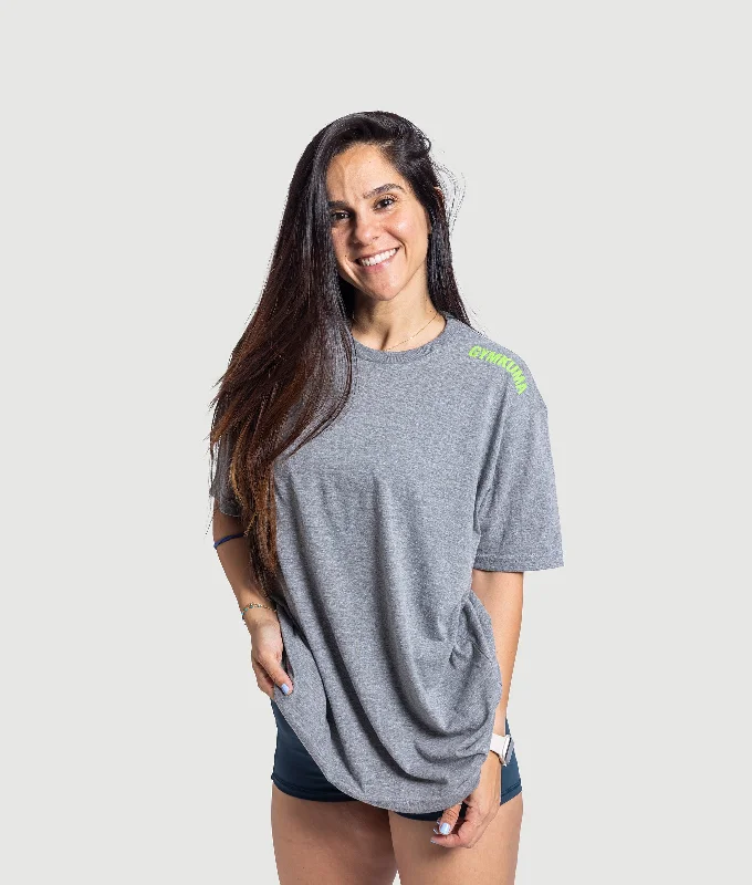Melo T-shirt - Gray/Green Chenille Blend Fleece Blend Nylon Blend