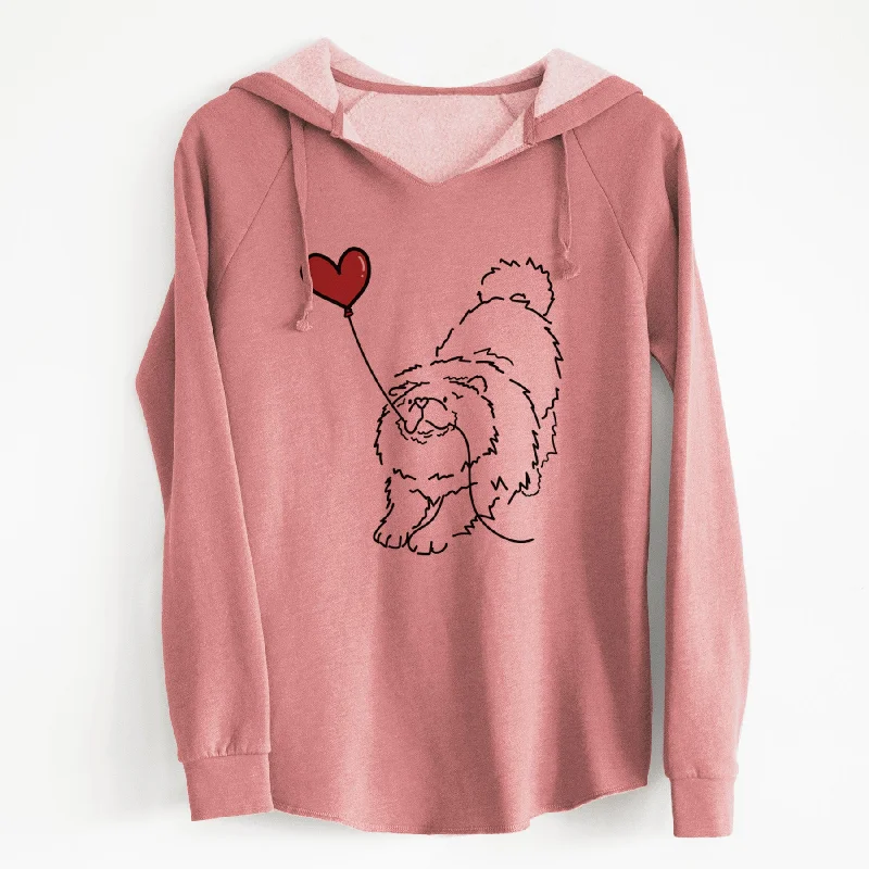 Chow Chow Heart String - Cali Wave Hooded Sweatshirt Hoodie with Oversized Fit Loose Comfortable