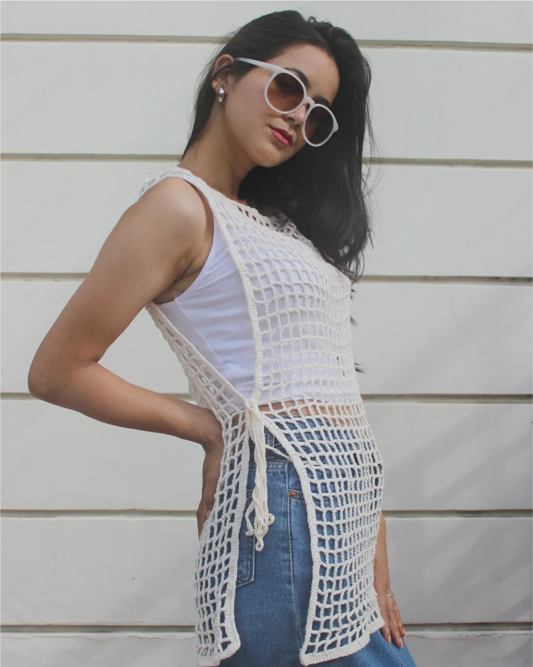 Celeste off-shoulder Crop top Anti-Pilling Machine Wash Handmade
