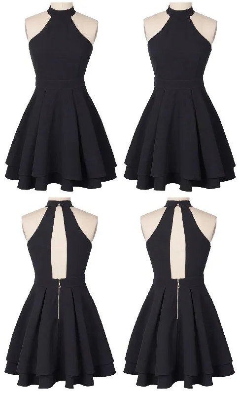 O Neck A Line Homecoming Dress, Sleeveless Chiffon Short Party Dress Bodycon Fitted Nightout O Neck A Line Homecoming Dress, Sleeveless Chiffon Short Party Dress Bodycon Fitted Nightout