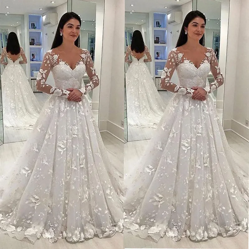 Women Wedding Sexy Lace Deep V Long Sleeve Wedding Party Dress Bodycon Fitted Nightout Women Wedding Sexy Lace Deep V Long Sleeve Wedding Party Dress Bodycon Fitted Nightout