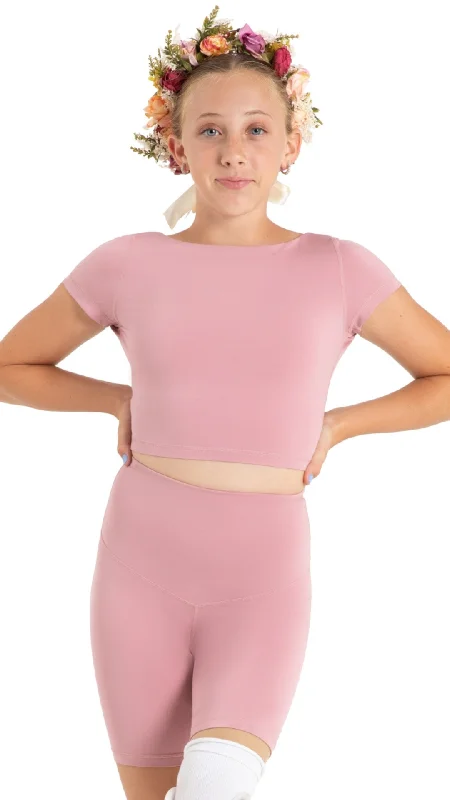 Clover Crop Top 12091W Thin Crop Top Open Front Quick Dry