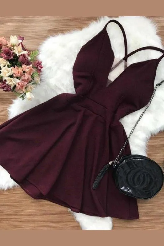 A Line Homecoming Dresses, Sexy A Line Deep V Neck Open Back Short Homecoming Cocktail Party Dresses Tunics Print Colorful A Line Homecoming Dresses, Sexy A Line Deep V Neck Open Back Short Homecoming Cocktail Party Dresses Tunics Print Colorful