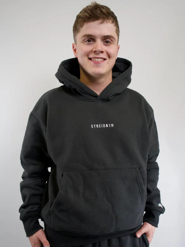 ELEMENT HOODIE - BLACK Hoodie with Pattern Geometric Abstract