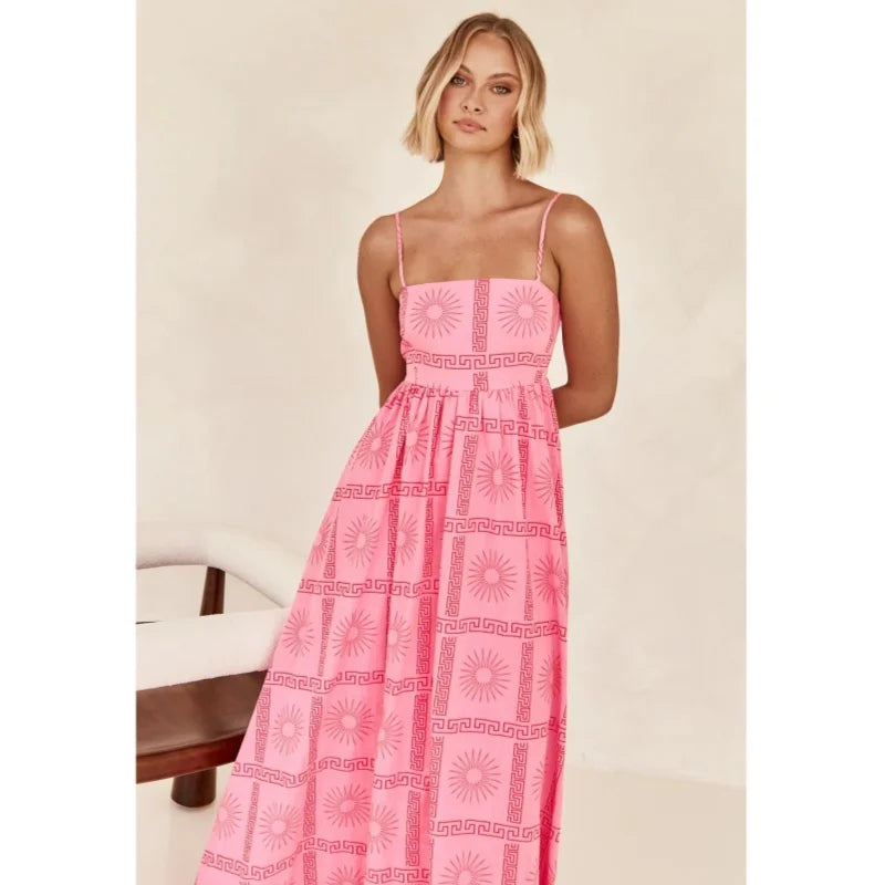 Summer Holiday Dress Women Casual Sleeveless A-Line Party Long Dress Boho Casual Sleeveless Party Dress 2024 Off-the-shoulder Bohemian Festive Summer Holiday Dress Women Casual Sleeveless A-Line Party Long Dress Boho Casual Sleeveless Party Dress 2024 Off-the-shoulder Bohemian Festive