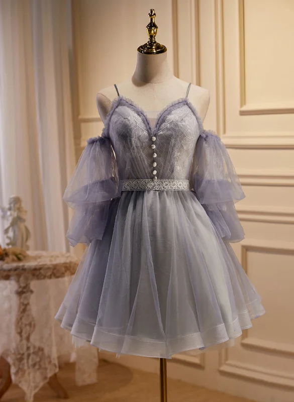Off Shoulder Short Tulle Party Dress with Lace, Off Shoulder Homecoming Dress Tunics Travel practical Off Shoulder Short Tulle Party Dress with Lace, Off Shoulder Homecoming Dress Tunics Travel practical
