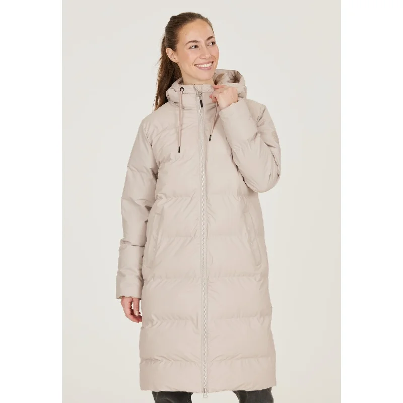 Autumnal W Long PU Puffer Jacket W-PRO 5000 Stand-Up Collar Roll-Neck Collar Turtle Neck Autumnal W Long PU Puffer Jacket W-PRO 5000 Stand-Up Collar Roll-Neck Collar Turtle Neck
