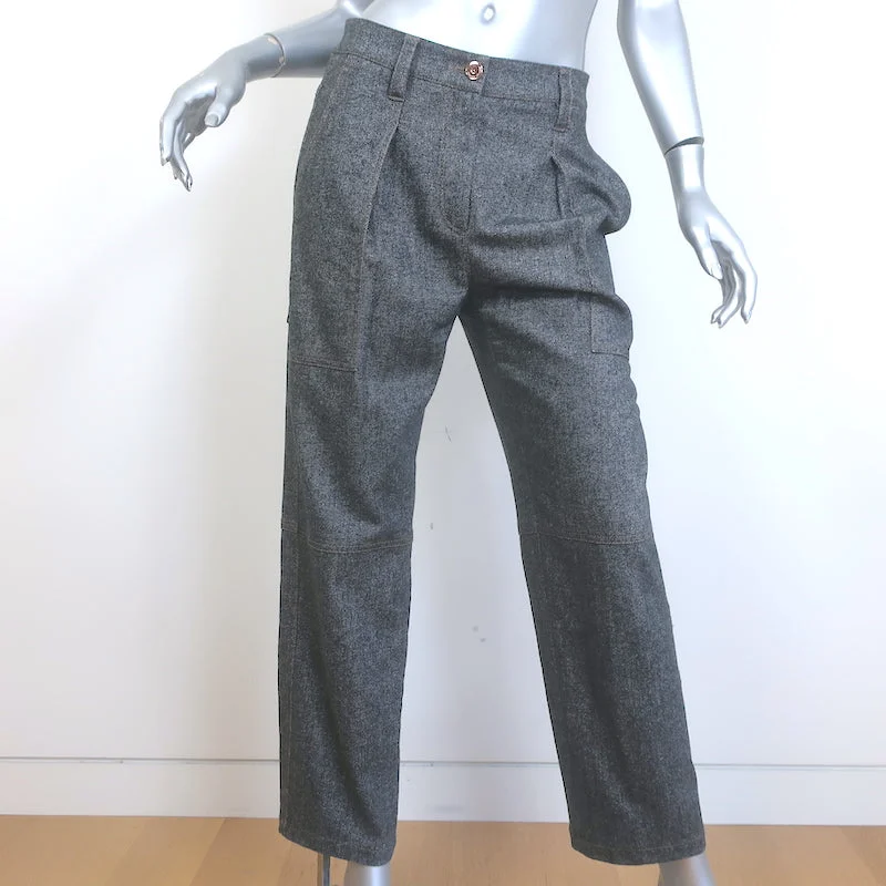 Brunello Cucinelli Monili-Detail Cropped Trousers Charcoal Wool-Cashmere Size 38 Trousers Review Highly Brunello Cucinelli Monili-Detail Cropped Trousers Charcoal Wool-Cashmere Size 38 Trousers Review Highly