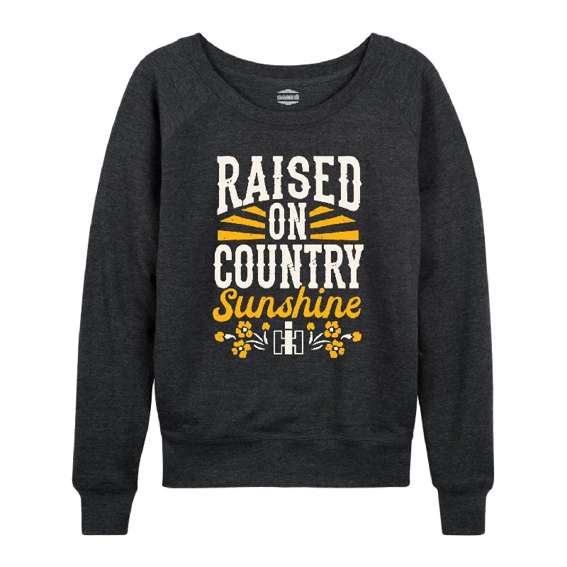 Raised on Country Sunshine Womens French Terry Pullover Fleece Warm Pullover
