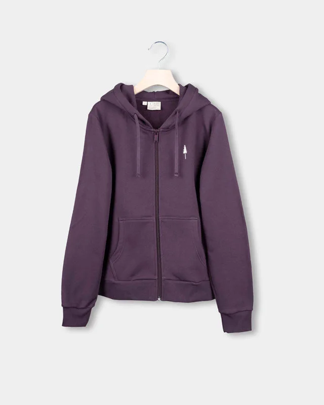 TreeHoodie Jacket Women Deep Purple Rayon Fabric Velvet Fabric Corduroy Fabric