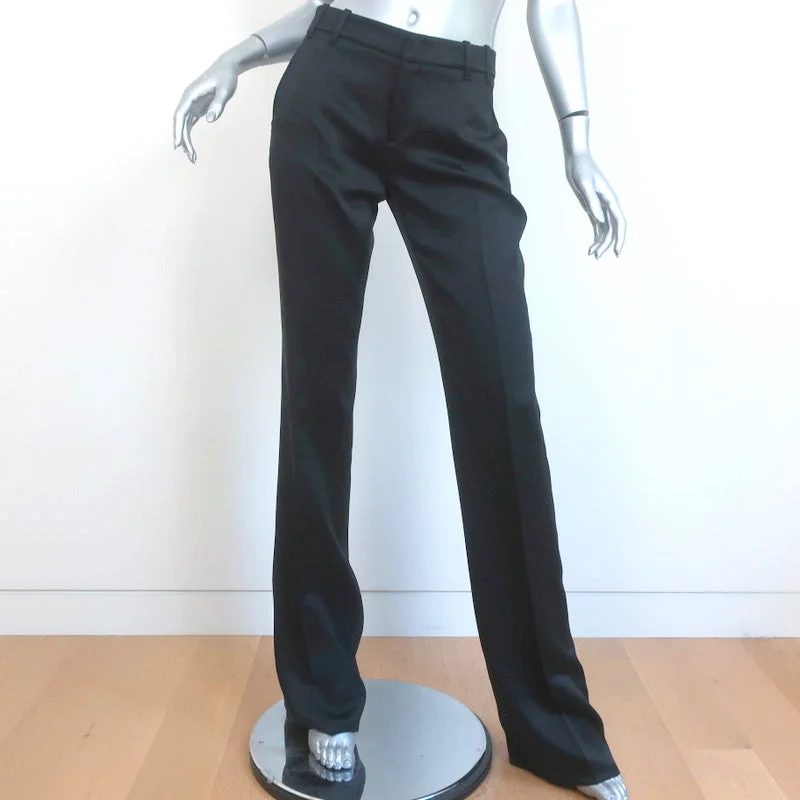 Gucci 2006 Silk Satin Trousers Black Size 40 Straight Leg Pants NEW Trousers fashionable trendy Gucci 2006 Silk Satin Trousers Black Size 40 Straight Leg Pants NEW Trousers fashionable trendy