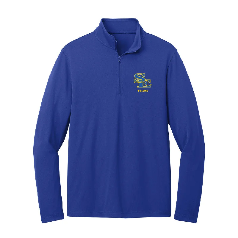 Southeastern - NCAA Women's Track & Field : Andria Williams - Lightweight Quarter Zip Jacket Satin Fabric Silk Fabric Chiffon Fabric