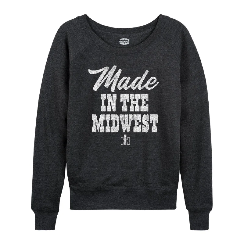 IH Made In The Midwest Womens French Terry Pullover High Neck Pullover