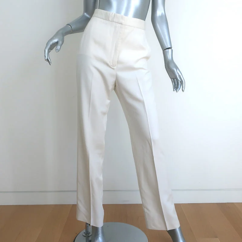 Stella McCartney High Waisted Trousers Cream Size 38 Straight Leg Pants Trousers versatile functional Stella McCartney High Waisted Trousers Cream Size 38 Straight Leg Pants Trousers versatile functional