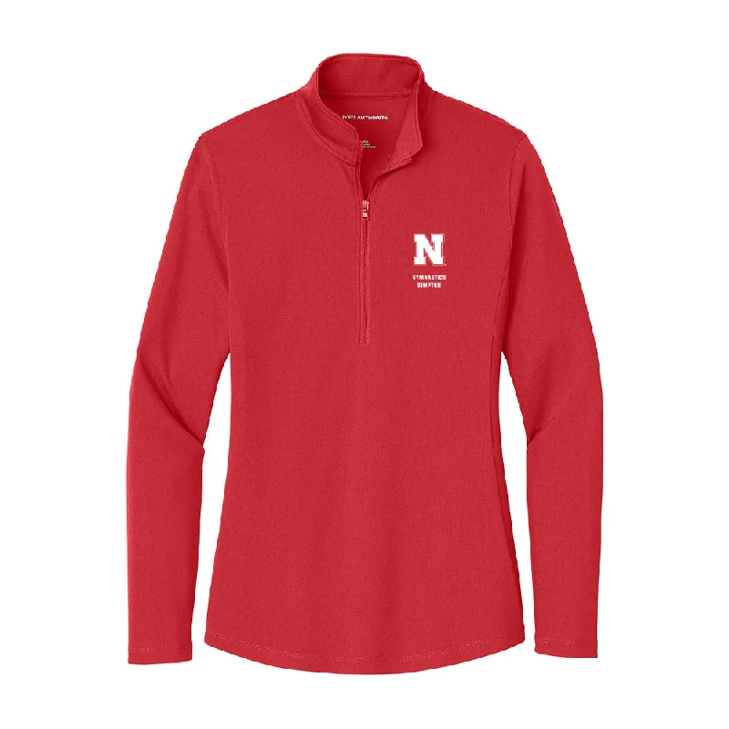 Nebraska - NCAA Women's Gymnastics : Emma Simpton - Women's Lightweight Quarter Zip Jacket Hoodie Zip-Up Jacket Button-Up Jacket