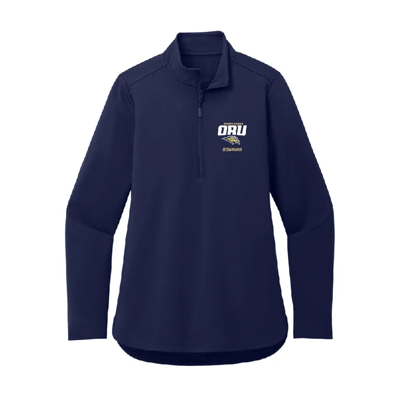 Oral Roberts - NCAA Women's Track & Field : Destiny Downing - Women's Premium Quarter Zip Jacket Snapped Jacket Toggled Jacket Drawstring Jacket