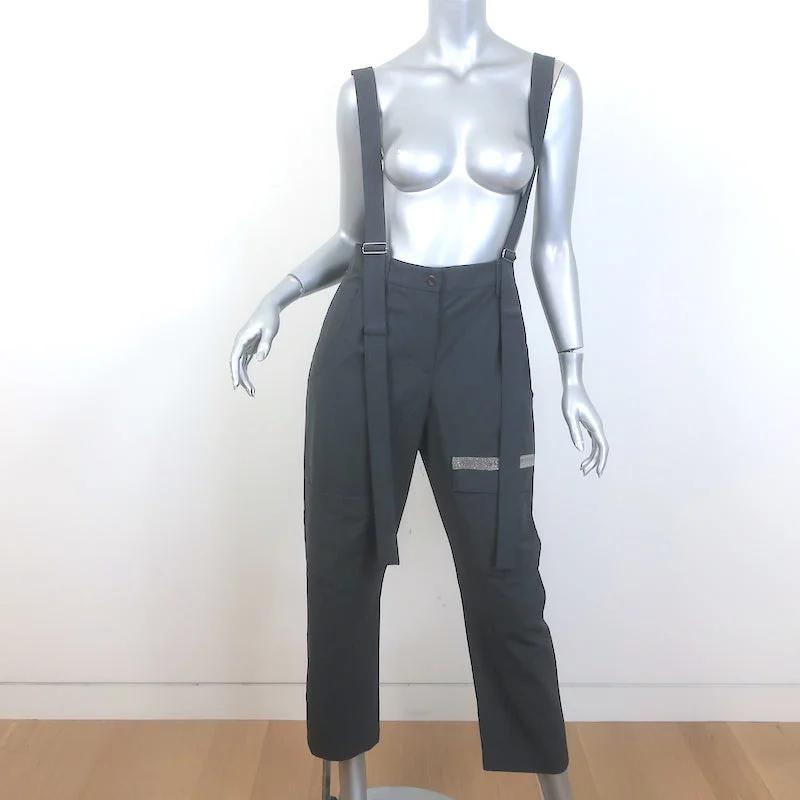 Brunello Cucinelli Monili-Embellished Suspender Trousers Charcoal Size 42 Trousers Essential Wardrobe Brunello Cucinelli Monili-Embellished Suspender Trousers Charcoal Size 42 Trousers Essential Wardrobe
