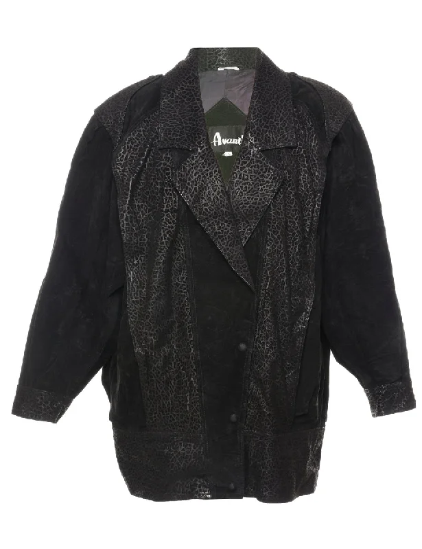 Black Suede Jacket - L