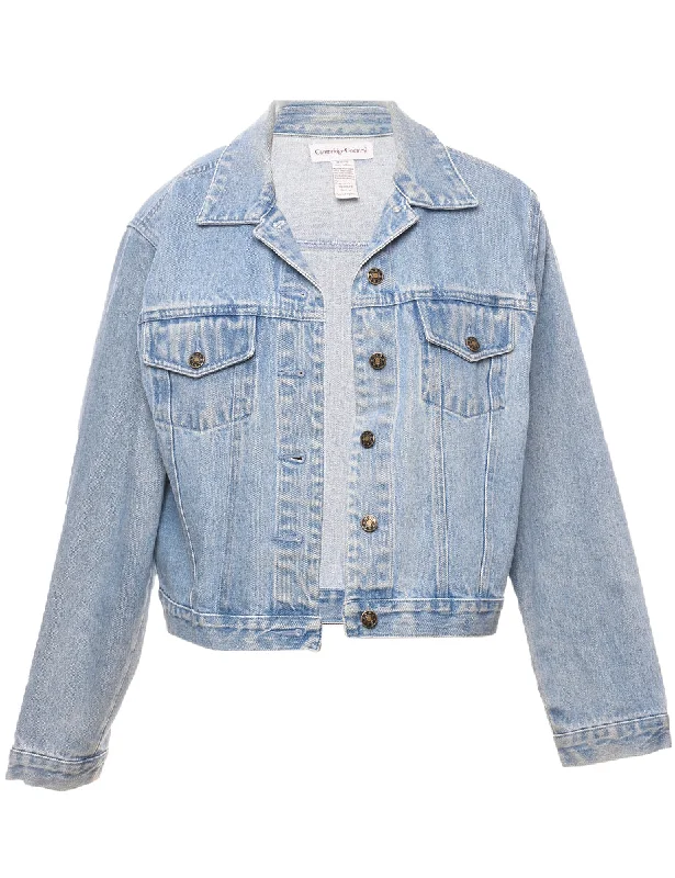 Classic Light Wash Denim Jacket - L