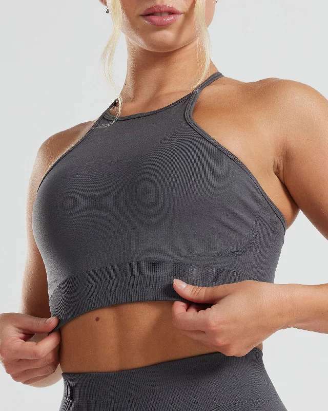 Define Seamless High Neck Bra | Graphite