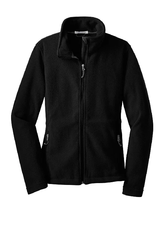 Port Authority Womens Full Zip Fleece Jacket - Black