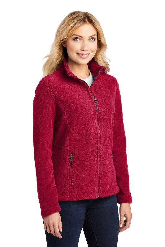 Port Authority Womens Full Zip Fleece Jacket - True Red