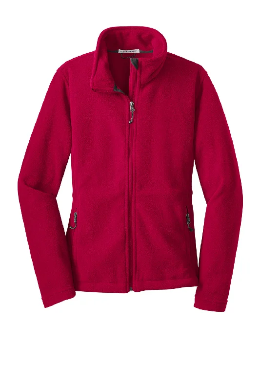 Port Authority Womens Full Zip Fleece Jacket - True Red