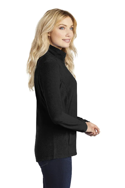 Port Authority Womens Pill Resistant Microfleece Full Zip Jacket - Black