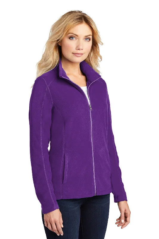 Port Authority Womens Pill Resistant Microfleece Full Zip Jacket - Amethyst Purple