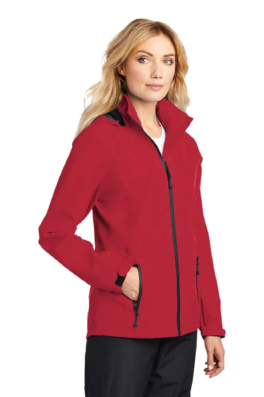 Port Authority Womens Torrent Waterproof Full Zip Hooded Jacket - Engine Red