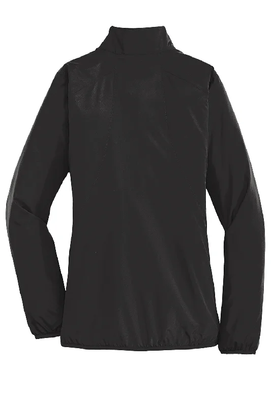 Port Authority Womens Zephyr Wind & Water Resistant Full Zip Jacket - Black