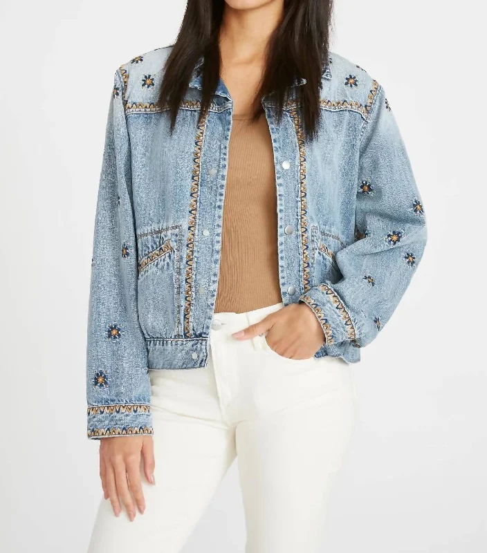 Snap Denim Jacket In Vegas