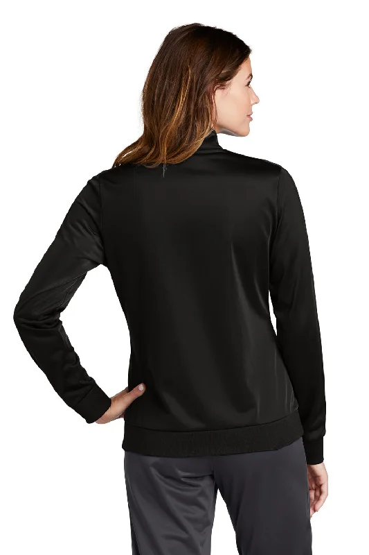 Sport-Tek Womens Full Zip Track Jacket - Black