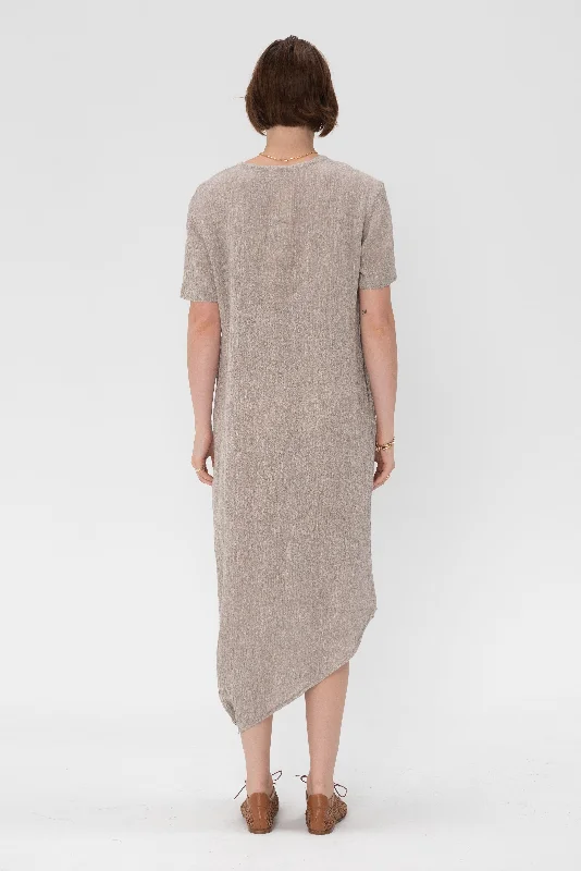 Side Tie Dress, Ash