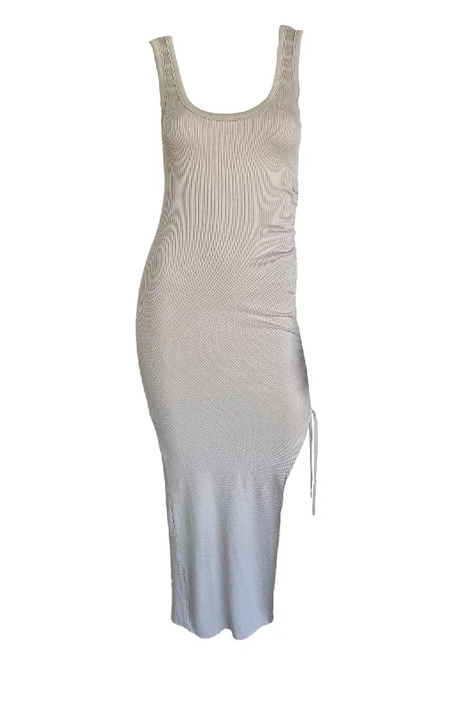 Alloy Rib Cinched Midi Dress