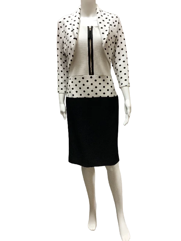 Frank Lyman Black and White 2 Pc. Jacket Dress Size: 6