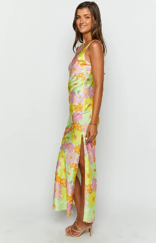 Jovie Yellow Floral Maxi Dress