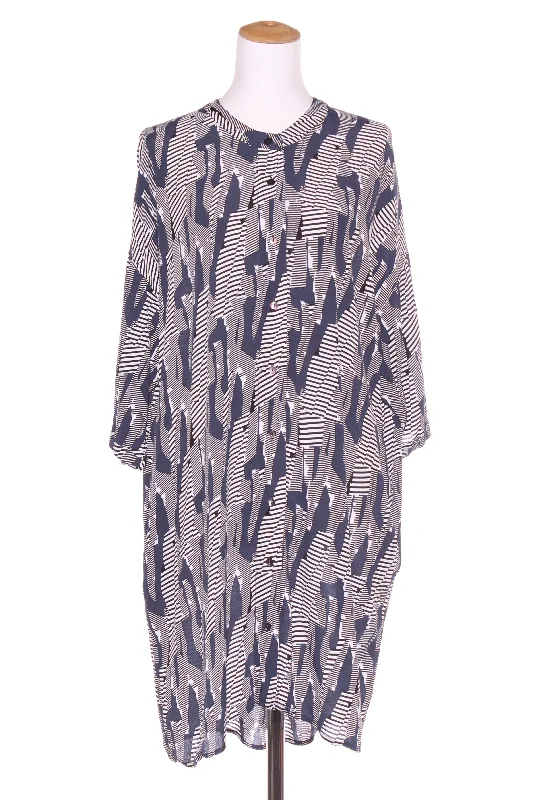 PREEN - Abstract print button up tunic! 14