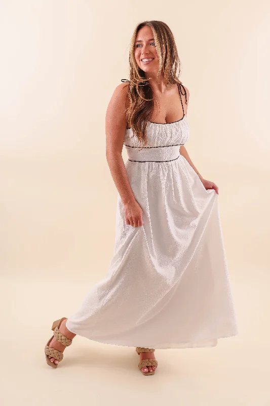 Reading Your Poems Maxi Dress-White