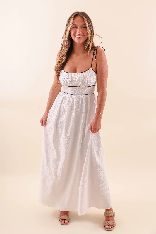 Reading Your Poems Maxi Dress-White