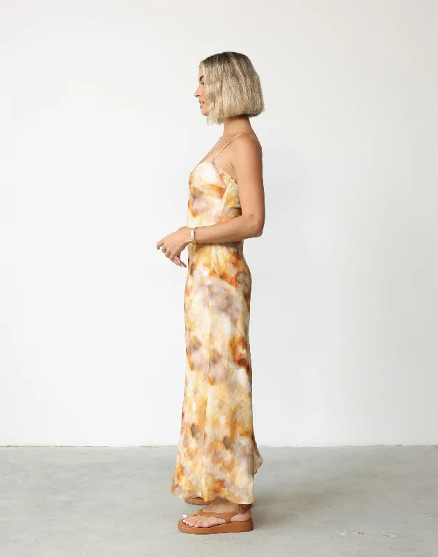 Rosette Maxi Dress (Afterglow)