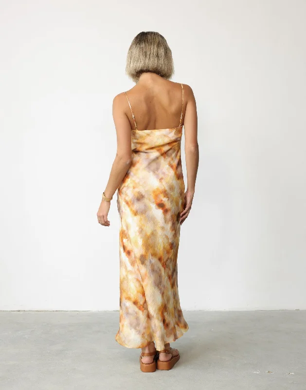 Rosette Maxi Dress (Afterglow)