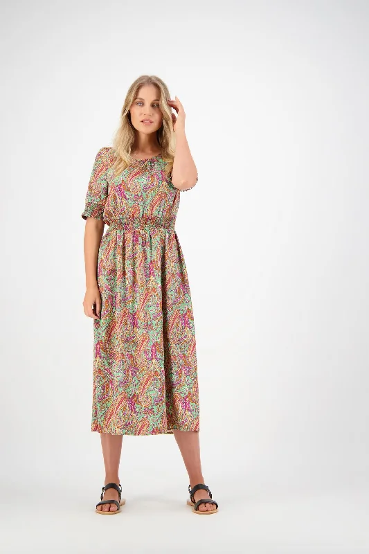 TUESDAY (LN) Freya dress - Carmel paisley print! 12