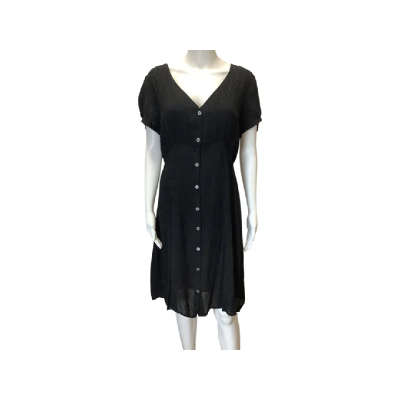 Velvet by Graham & Spencer Black Button-up Dress Size L