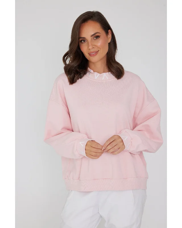 Alexandra Capri Long Sleeve Top - Pink