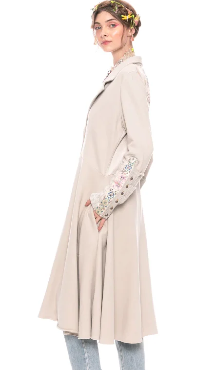 Heart of Autumn Ivory French Terry Coat