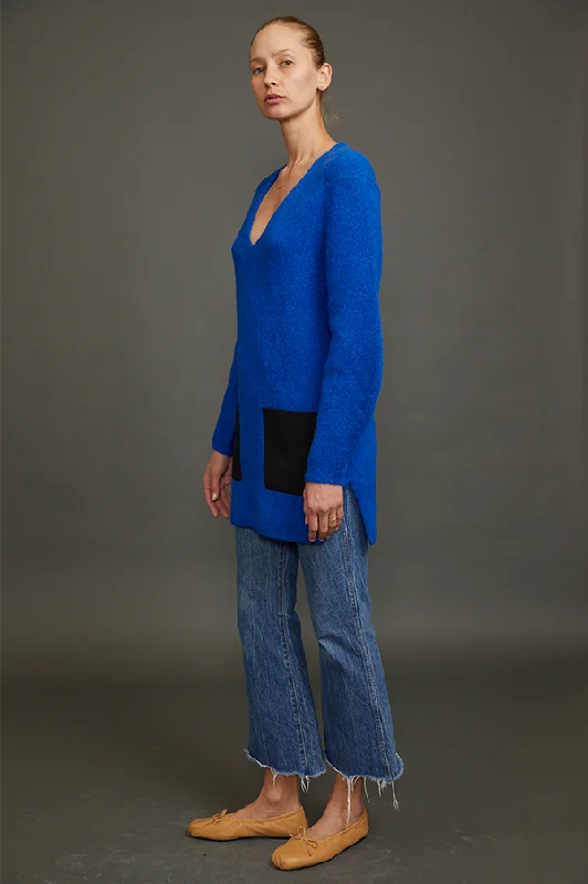 The Patch Pocket Tunic in Cobalt Blue