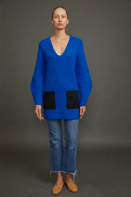 The Patch Pocket Tunic in Cobalt Blue